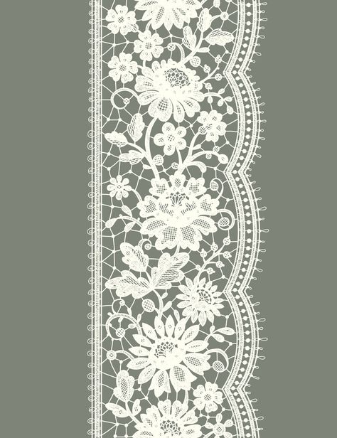 Lace Drawing, Lace Art, Flower Drawing Design, Print Design Art, Floral Patches, Border Embroidery Designs, Border Embroidery, Textile Pattern Design, Fabric Accessories