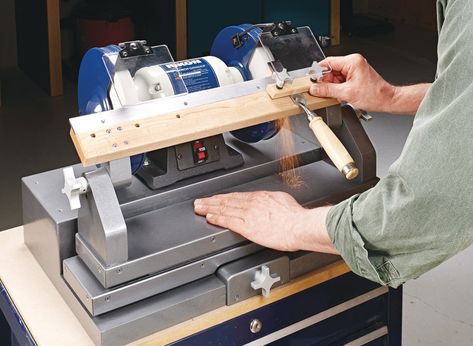 Multi-Purpose Sharpening Station | Woodworking Project | Woodsmith Plans Sharpening Station, Mortising Machine, Woodsmith Plans, Router Lift, Drill Press Table, Woodworking Tools For Sale, Woodworking Tools Storage, Router Jig, Antique Woodworking Tools