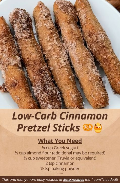 Discover more tips, nutritional information, full recipe details, equipment used, easy, one-click Instacart shopping, and much more on our site! Keto Cinnamon Pretzels, Cinnamon Pretzel, Keto Favorites, Cinnamon Pretzels, Soft Pretzel Recipe, Cinnamon Twists, Keto Recipes For Beginners, Low Carb Sweeteners, Thm Desserts