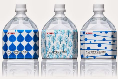 Kirin Natural Mineral Water on Packaging of the World - Creative Package Design Gallery Natural Mineral Water, Japanese Packaging, Water Packaging, Water Branding, Cool Packaging, Bottled Water, Graphic Design Packaging, Packing Design, Water Bottle Design