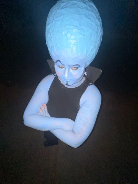 goth punk alt megamind costume. nonbinary trans megamind, woman megamind costume, blue alien, drag king megamind Megamind Makeup, Megamind Cake, Megamind Costume, Blue Alien, Drag King, Fancy Makeup, Goth Punk, Costume Makeup, Skin