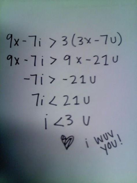 algebraic love equation (courtesy of Emily Fiegelist) Yandere Love Letter, I Love You Equation Math, Math Love Equation, Algebraic Identities, Love Equation, Writing Algebraic Expressions, Translating Algebraic Expressions, Algebra Equations, Algebraic Expressions