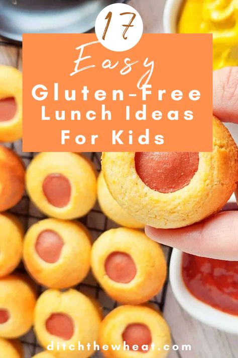 School lunches need to be tasty even if they’re gluten free. We have 17 amazing gluten free lunch ideas for kids for you to try out. Gluten Free Kids Party Food, Easy Gluten Free Lunch Ideas, Diy Uncrustables, Gluten Free Kids Snacks, Corn Dog Bites, Gluten Free Lunch Ideas, Gluten Free School Lunches, Gluten Free English Muffins, Gluten Free Recipes For Lunch