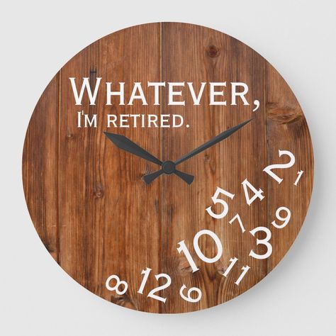 Retirement Clock, Firefighter Retirement, Retirement Party Gifts, Retirement Cards, Scroll Saw Patterns, Retirement Party, Large Clock, Funny Quote, Wood Design