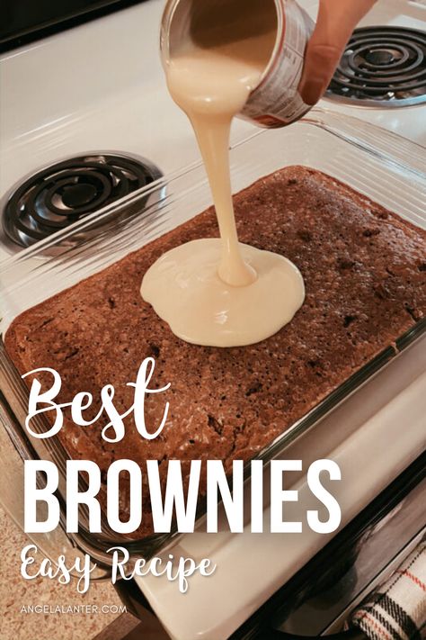 A lot of desserts call for a ton of ingredients, multiple steps and a lot of time invested. That’s another reason why I love this recipe so much, it’s so simple that it’s almost impossible to mess them up. How to make box brownies better, easy recipe to try at home. Angela Lanter #AngelaLanter Cake Like Brownies, Brownie Desserts Recipes, Angela Lanter, Torte Cupcake, Brownie Desserts, Dessert Aux Fruits, Best Brownies, Brownies Recipe, Dump Cake