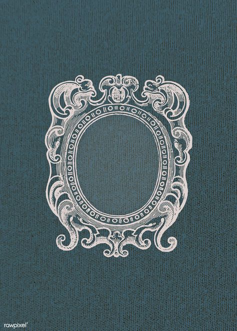 Baroque style frame on a blue background vector | premium image by rawpixel.com / Adj / HwangMangjoo / nam Royal Frame, Royal Pattern, Animal Art Projects, Victorian Frame, Baroque Frames, Fashion Art Prints, Baroque Art, Ornament Frame, Sketch Inspiration