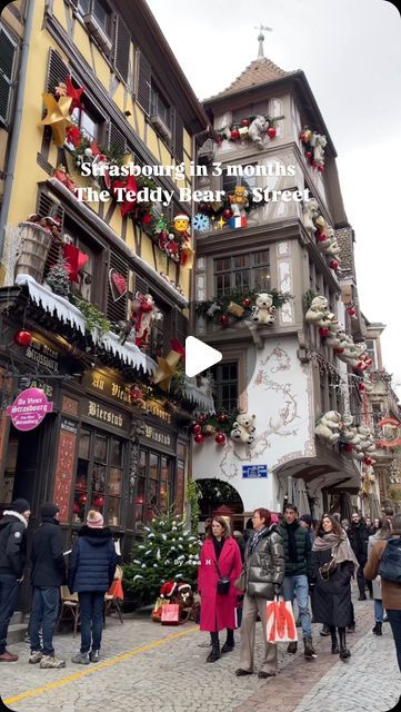 Isabel de Almeida on Instagram: "Strasbourg 🎄 France 🇫🇷, the Capital of Christmas 🎅

🏠 Teddy Bear 🧸 house is located in Rue du Maroquin in Strasbourg 

🎄The Strasbourg Christmas Market starts on November 27th until December 27th

#strasbourg #france #christmas #map_of_europe #beautifuldestinations #wonderful_places #travellingthroughtheworld" Strassburg France Christmas, Strasbourg France Christmas, Christmas Strasbourg, Strasbourg France Restaurants, Christmas Market Strasbourg, Strasbourg Christmas, Strasbourg France, Christmas Teddy Bear, Europe Map