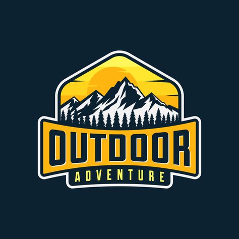 Adventure Logo Design Ideas, Vintage Badge Logo, Bus Mania, Adventure Logo Design, Badge Logo Design, Army Design, Adventure Mountain, Adventure Logo, Decal Ideas