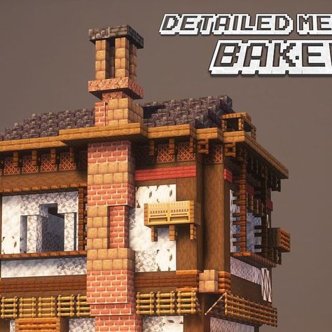 Krio on Instagram: "Detailed Medieval Bakery  Hey guys, here is a Bakery I made that you can add to your Minecraft world, enjoy!  For more builds: 👤-Follow @kriosucks  📺-Check Out My YT 📤-Share The Post   Information:  Built By: @kriosucks  Version: Java 1.20.1 Shaders: Rethinking Voxels  Built on @meta_union   ———————————————— Tags: #minecraft #mcpe #minecraftbuild #mcbuilds #minecraftjava #minecraftonly #minecraftideas #minecraftinspiration #minecraftart #minecraftdesign #minecraftdesigns #minecraftmedieval" Minecraft Factory Interior, Minecraft Oven, Minecraft Bakery Interior, Minecraft Medieval Market, Minecraft Brewery, Minecraft Pub, Minecraft Tavern, Medieval Bakery, Minecraft Restaurant