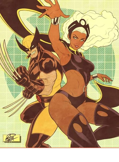 Storm and Wolverine - X MEN Xmen Fanart, Wolverine And Storm, Deadpool Y Spiderman, Gambit X Men, X Men Funny, Storm Marvel, Wolverine Xmen, Xmen Art, Wolverine Comic