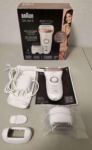 Braun Silk Epil 9, Braun Epilator, Womens Electric Razor, Mini Portable Electric Shaver, Hair Removal Device, Epilator, Wet And Dry, Smooth Skin, 3 In 1