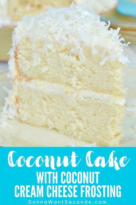 Coconut Cream Cheese Icing, Coconut Cake Using Box Cake, Coconut Cake With Cream Of Coconut, Moist Coconut Cake Recipe, Cherry Squares, Coconut Cream Cheese, Homemade Decoration, Coconut Cakes, Coconut Cream Cheese Frosting