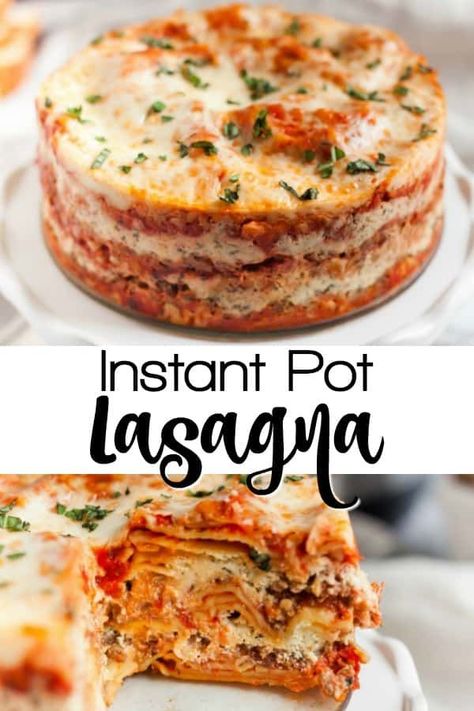 Traditional Lasagna Recipe, Instant Pot Lasagna Recipe, Chicken Instapot, Instant Pot Lasagna, Recipes Instapot, Instant Pot Dinner, Instant Pot Pasta Recipe, Pot Recipes Healthy, Easy Lasagna Recipe