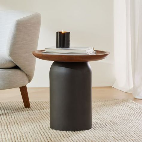 Side Tables | Modern Side Tables | west elm United Kingdom Drum Side Table, Pedestal Side Table, Side Table Decor, Modern End Tables, Furniture Side Tables, Sofa Side Table, Modern Side Table, Side Table Wood, Round Side Table