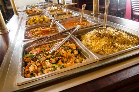 Lunch Buffet Dairy Free Dishes, Indian Catering, Tapas Menu, Fast Casual Restaurant, Lunch Buffet, Party Catering, Catering Company, Indian Kitchen, South Indian Food