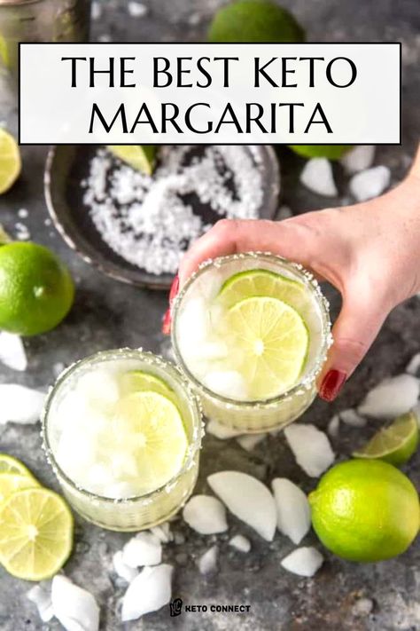 Low Carb Margarita Recipe, Low Carb Margarita, Keto Friendly Alcoholic Drinks, Keto Margarita, Healthy Margarita, Sugar Free Margarita, Sweet Drinks Recipes, Drinks At The Bar, Keto Alcohol