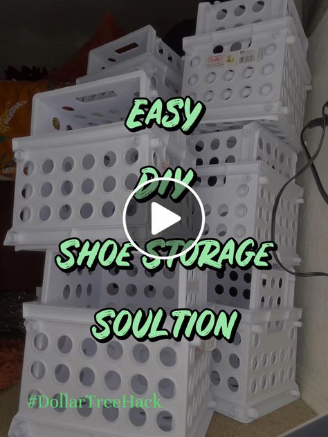 See the full post on Lemon8 Dollar Tree Shoe Organization Diy, Dollar Store Shoe Rack, Outdoor Porch Shoe Storage Ideas, Small Walk In Closet Organization Ideas Clothes Shoe Storage, Shoe Storage Diy Ideas, Sandal Storage Ideas, Diy Shoe Storage For Small Spaces, Kid Shoe Storage, How To Organize Shoes