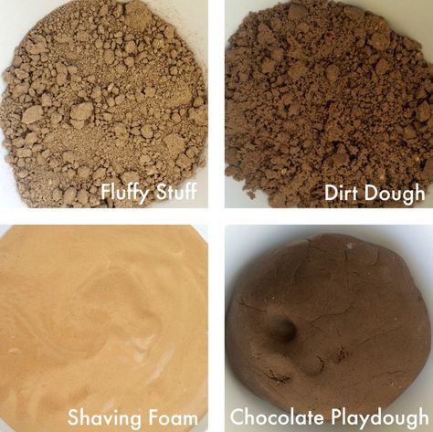 Foam Playdough, Mud Play Ideas, Chocolate Playdough, Playdough Cake, Mud Recipe, We Said Yes, Room Activities, Tuff Spot, Bear Hunt