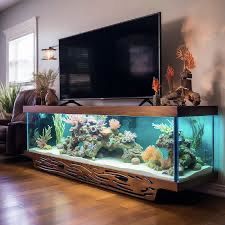 75 Gallon Aquarium Stand, Fish Tank Table, Fish Tank Ideas, Fish Aquarium Decorations, Fish Tank Themes, Fish Tank Stand, Fish Tank Design, Tropical Fish Tanks, Tank Stand