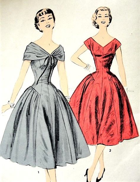 1950s Dress Formal, Beige Crochet Dress, Princess Line Dress, 1950s Dress Patterns, Dress Pattern Sewing, Vintage Dress Sewing Patterns, Cocktail Dress Patterns, Evening Dress Patterns, Photo Crafts