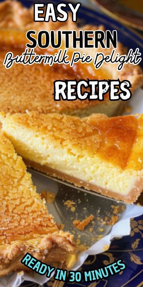 Easy Southern Buttermilk Pie Delight—a classic dessert that's as comforting as a warm embrace. With its creamy filling, delicate crust, and hint of tangy buttermilk, this pie is a taste of Southern hospitality in every bite. Whether served at a family gathering or enjoyed as Easy Buttermilk Pie, Southern Buttermilk Pie, Gluten Free Clean Eating, Buttermilk Pie, Dinner Delicious, Clean Eating Desserts, Chocolate Cookie Recipes, Recipes Paleo, Southern Hospitality