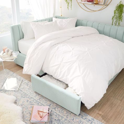 These Genius Storage Beds Will Save You So. Much. Space. Corner Storage Bed, Storage Bed Twin, Corner Bed Ideas, Corner Bed Frame, Ultimate Bedroom, Corner Bed, Upholstered Storage Bed, Space Saving Beds, Bed In Corner