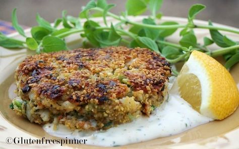 Halibut Cakes – Food, Gluten Free, Recipes, Photos Gluten Free Spinner Halibut Cakes, Fish Dishes Recipes, Cakes Gluten Free, Filet Mignon Recipes, Small Food Processor, Fish Cake, Finger Food Appetizers, Brain Food, Gluten Free Cakes