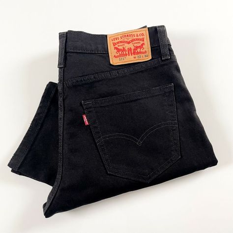 Levi's 511 Men's Slim Fit Jeans Black Ripped 04511-5317 RRP £100 Levis Black Jeans, Black Levis, Black Jeans Men, Black Pants Men, Levi Shorts, Street Fashion Men Streetwear, Pocket Jeans, Slim Fit Men, Mens Streetwear