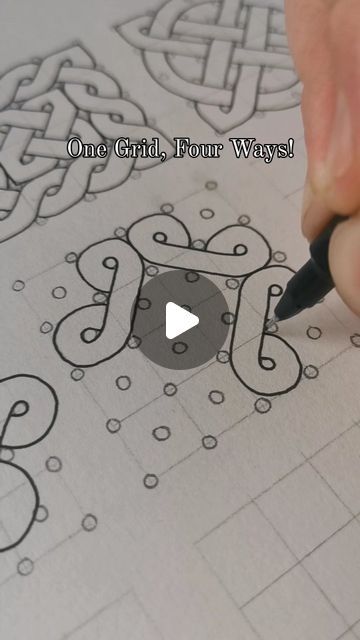 Round Celtic Knot Design, Celtic Knots Drawings, Celtic Knot Patterns, Celtic Knot Mandala, Celtic Knot Tutorial Step By Step, How To Draw A Mandala, Mandala Patterns Ideas, Celtic Zentangle, Celtic Drawings