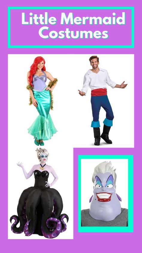 Little Mermaid is one of the best Disney movies to come out of the renaissance era and these costumes do not disappoint! The Ursala costume is my personal favorite! #ad Disney Character Costumes, Disney Costumes For Adults, Adult Disney Costumes, Disney Characters Costumes, Mermaid Costumes, Costumes For Adults, Little Mermaid Costume, Disney Movie Characters, Make Dreams Come True