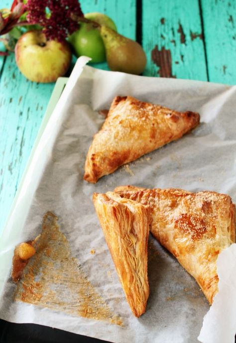 Recipe: Pear & Apple Turnovers Pear Turnovers, Cooking Poached Eggs, Fig Rolls, Apple Turnover, Turnover Recipes, Family Supper, Apple Turnovers, Pear Recipes, Clotted Cream