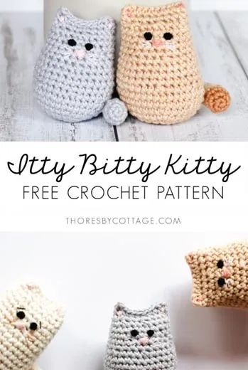 Free Crochet Pattern Cat • Free Crochet Patterns Woodland Squirrel, Crocheting Amigurumi, Crochet Kitty, Kat Haken, Crochet Critters, Crochet Cat Toys, Crochet Cat Pattern, Easy Crochet Projects, Crochet Amigurumi Free Patterns