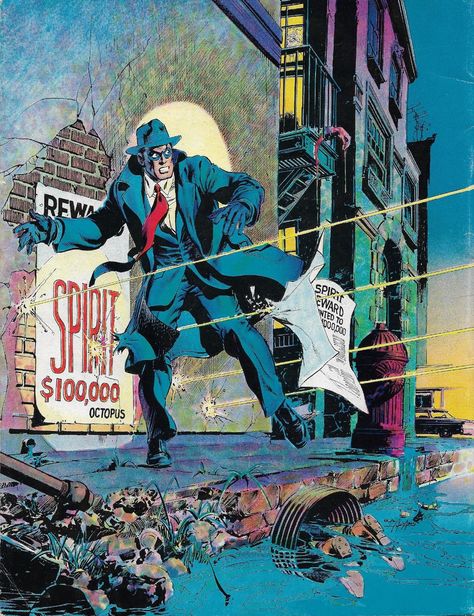 Colin Smith 💙 🇺🇦 on Twitter: "The Spirit, by Neal Adams with Richard Corben's colours, a cover rejected by Warren in the 70s. https://t.co/YYkTI5PvBB" / Twitter Will Eisner, Marvel Comics Superheroes, Flash Gordon, Frank Miller, American Comics, Comic Book Artists, Comic Book Characters, Superhero Comic, Robin Hood