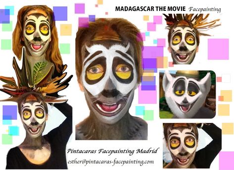 Lemur Makeup Madagascar, King Julian, Captain Jack Sparrow, Stage Makeup, Captain Jack, Facepaint, Jack Sparrow, Face Painting, Madagascar