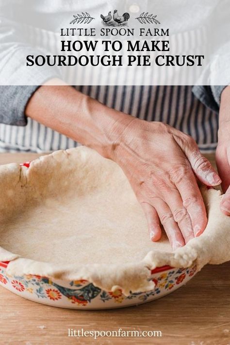 Discard Pie Crust, Sourdough Pie Crust Recipe, Sourdough Pie Crust, Recipe Using Sourdough Starter, Sourdough Bread Starter, Pie Crust Dough, Sourdough Starter Discard Recipe, Butter Crust, Discard Recipes