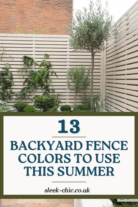 Before you start thinking about refreshing your fences paintwork, don’t reach for your typical everyday wood stain.  Take inspiration from the below fence colour ideas that will help to create a welcoming and stylish outdoor space this year. Pergola Colour Ideas, Sherwin Williams Fence Paint, Beige Fence Paint, Light Grey Fence Paint, Back Garden Fence Colour Ideas, Painted Wood Fence Colors, Light Fence Colours, Backyard Fence Colors, Fence Paint Colours Garden Ideas