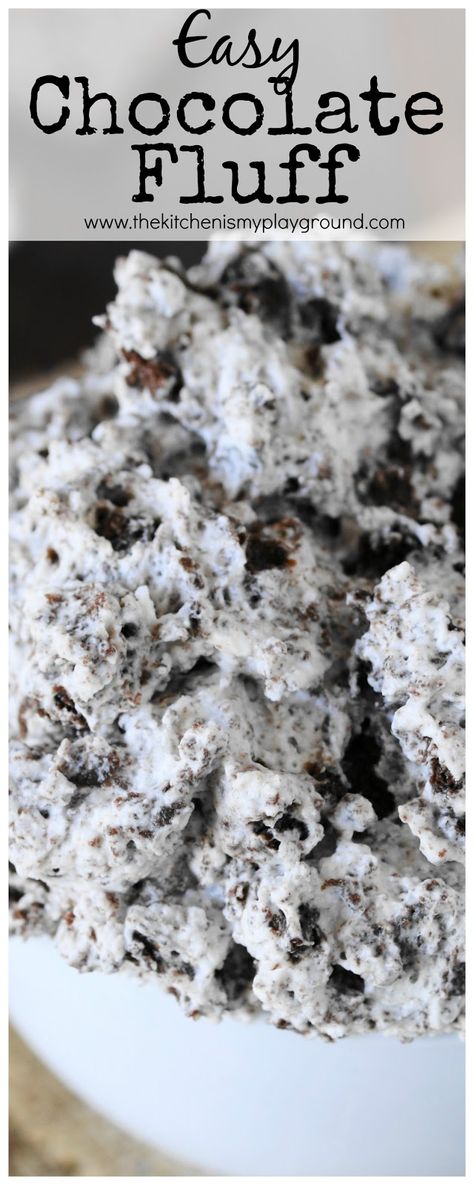 Chocolate Fluff Dessert, Kid Friendly Desserts Easy, No Bake Recipes For Kids, Chocolate Fluff, Classroom Cooking, Desserts No Bake, Cupcakes Oreo, Cool Whip Desserts, Oreo Fluff