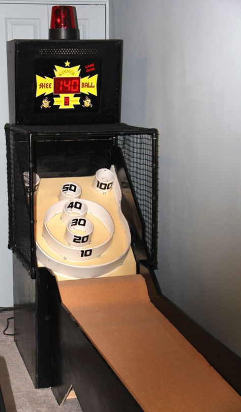 Mini Futuristic Skee Ball #game #arcade #woodworking #LED Skee Ball Diy, Game Arcade, Skee Ball, Wood Games, Wooden Games, Air Hockey, Yard Games, Backyard Games, Carnival Games