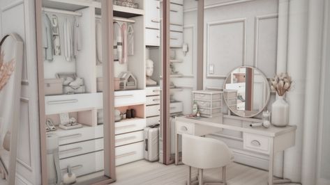 marilynjeansims / #sims 4 download Sims Interior, Small Walk In Closet, San Myshuno, Sims 4 Bedroom, Sims 4 Download, Casas The Sims 4, Sims Building, Save File, Apartment Renovation