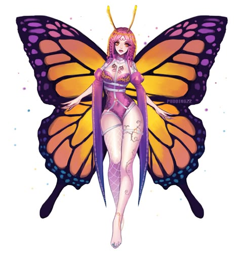 ArtStation - Butterfly evolution chart , Jenny Kung Butterfly Evolution, See Illustration, Original Character Design, Hybrid Art, Anime Boy Hair, Anime Butterfly, Cartoon Sketches, Butterfly Fairy, Dnd Art