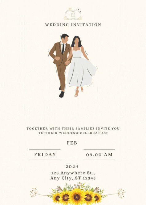 Virtual Invitations, Illustrated Wedding Invitations, The Invitation, Celebrity Weddings, Wedding Invitation, Wedding Invitations, Gif, Cream, Celebrities