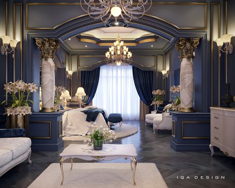 luxury master bedroom on Behance Bedrooms Mansion, Mansion Bedrooms, Behance Bedroom, بيوت ملكية, Bedrooms Interior, Bedroom Behance, Royal Bedroom, Sanctuary Bedroom, Interior Bedroom