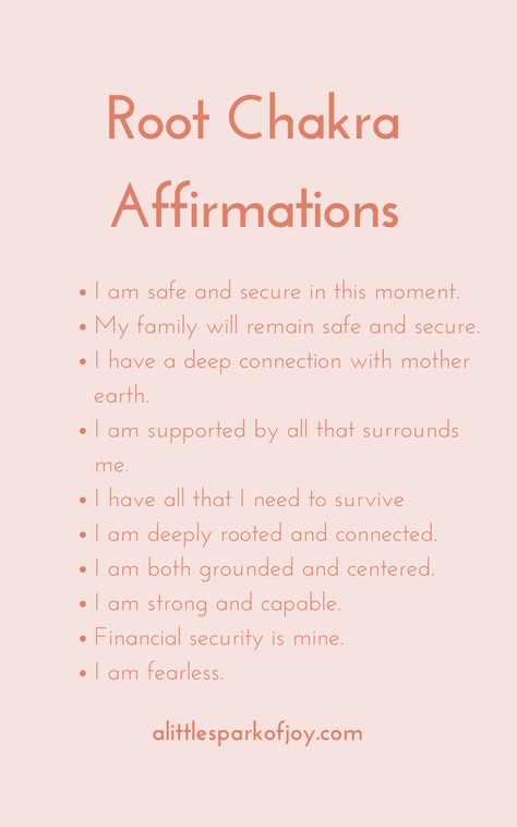 Affirmations For Security, Affirmations For Safety And Security, Safety Manifestation, Safety Affirmations, Chakra Journaling, Root Chakra Affirmations, Swadhisthana Chakra, Chakra Healing Meditation, No Limitations