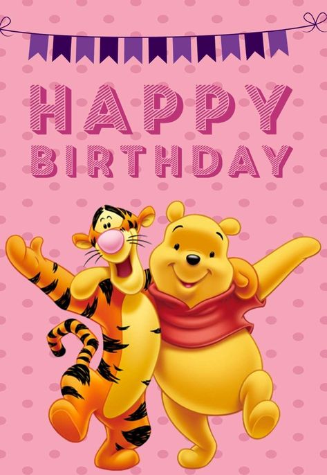 5 Awesome Pooh Bear Printable Birthday Cards + Messages — PRINTBIRTHDAY.CARDS Relevant Quotes, Pooh Printable, Bear Happy Birthday, Birthday Graphics, Printable Birthday Cards, Happy Birthday My Friend, Happy Birthday Minions, Birthday Card Messages, Happy 6th Birthday