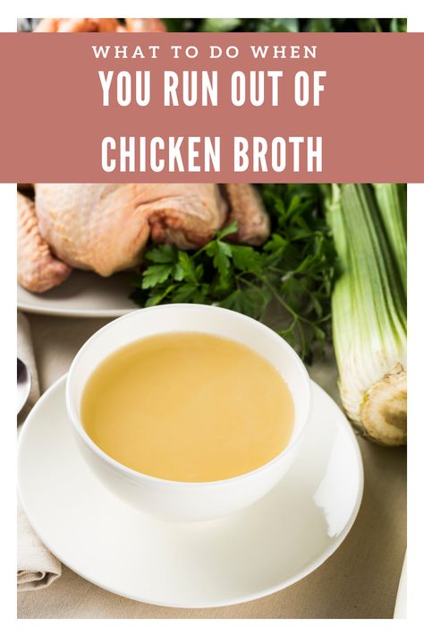 Needing an ingredient and not having one stinks! If you're out of chicken broth but need it for a recipe! I give you 19 ways to fix the issue! How To Make Chicken Broth, Chicken Bouillon Substitute, Substitute For Chicken Broth, Chicken Broth With Bouillon, Make Your Own Chicken Broth, How To Make Chicken Broth With Bouillon, Chicken Broth From Bullion Cubes, Chicken Broth From Carcass How To Make, Chicken Broth Substitute