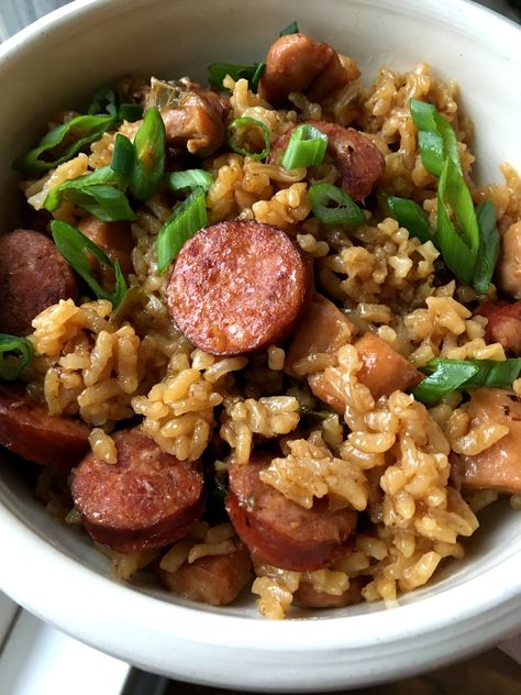 Cajun Jambalaya Recipe, Sausage Dinners, Fusion Foods, Sausage Jambalaya Recipe, Andouille Sausage Recipes, Yummy Rice, Chicken Jambalaya, Sausage Jambalaya, Affordable Meals