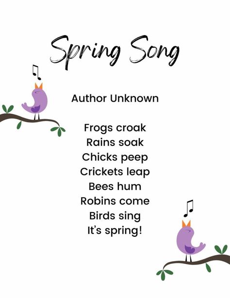 Short Poems About Nature, Nature Poems For Kids, Famous Short Poems, Spring Poems For Kids, Poems That Rhyme, Short Funny Poems, Short Poems For Kids, Conservation Quotes, Rhyming Poems For Kids