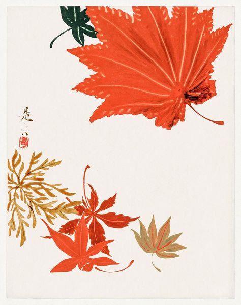 Maple Leaves by Shibata Zeshin  Original from The MET Museum. Digitally enhanced by rawpixel. | free image by rawpixel.com / The Metropolitan Museum of Art (Source) Maple Leaf Art, Japanese Autumn, Japan Autumn, The Met Museum, Japan Illustration, Free Illustration Images, Leaf Illustration, Autumn Illustration, Edvard Munch