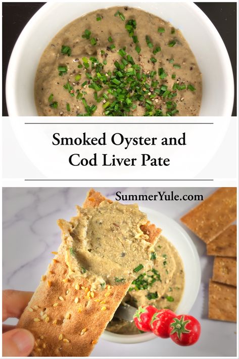 Think you are a liver hater? This delicious cod liver pate with smoky oysters, shallots, garlic, and a touch of white wine may have you singing a different tune! Liver Pate Recipe Beef, Cooking Wine Recipes, Liver Pate Recipe, High Energy Snacks, White Wine Recipes, Liver Pate, Smoked Oysters, Paleo Appetizers, Pate Recipes