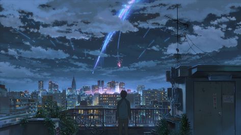 follow me if you love anime ➐ on Twitter: "Night Skies in Anime 🌌… " Your Name Wallpaper, Chill Wallpaper, 3840x2160 Wallpaper, Your Name Anime, 4k Wallpapers For Pc, Live Wallpaper Iphone, Iphone Background Images, Name Wallpaper, Cool Anime Wallpapers